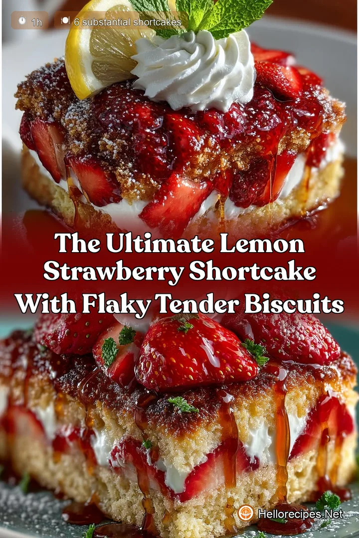 The Ultimate Lemon Strawberry Shortcake with Flaky Tender Biscuits