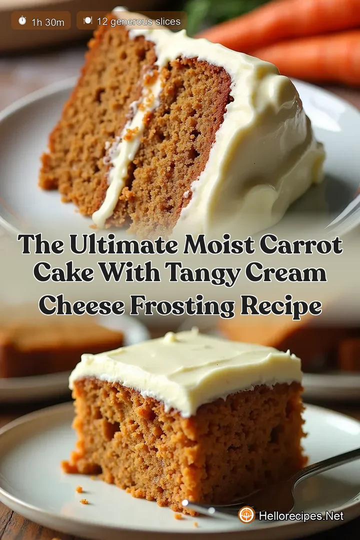 The Ultimate Moist Carrot Cake with Tangy Cream Cheese Frosting Recipe