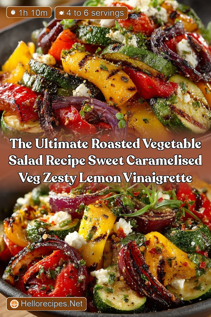 The Ultimate Roasted Vegetable Salad Recipe Sweet Caramelised Veg Zesty Lemon Vinaigrette