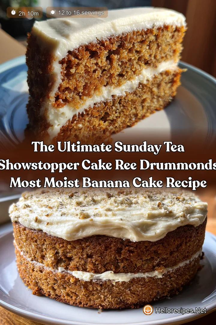 The Ultimate Sunday Tea Showstopper Cake Ree Drummonds Most Moist Banana Cake Recipe