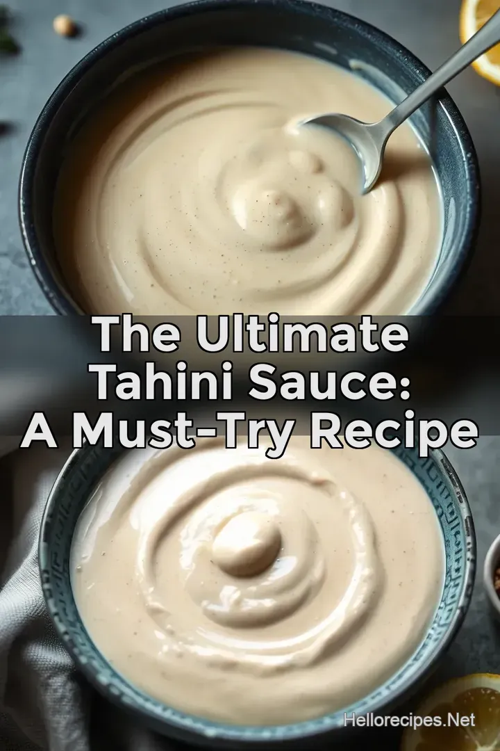 The Ultimate Tahini Sauce: A Must-Try Recipe