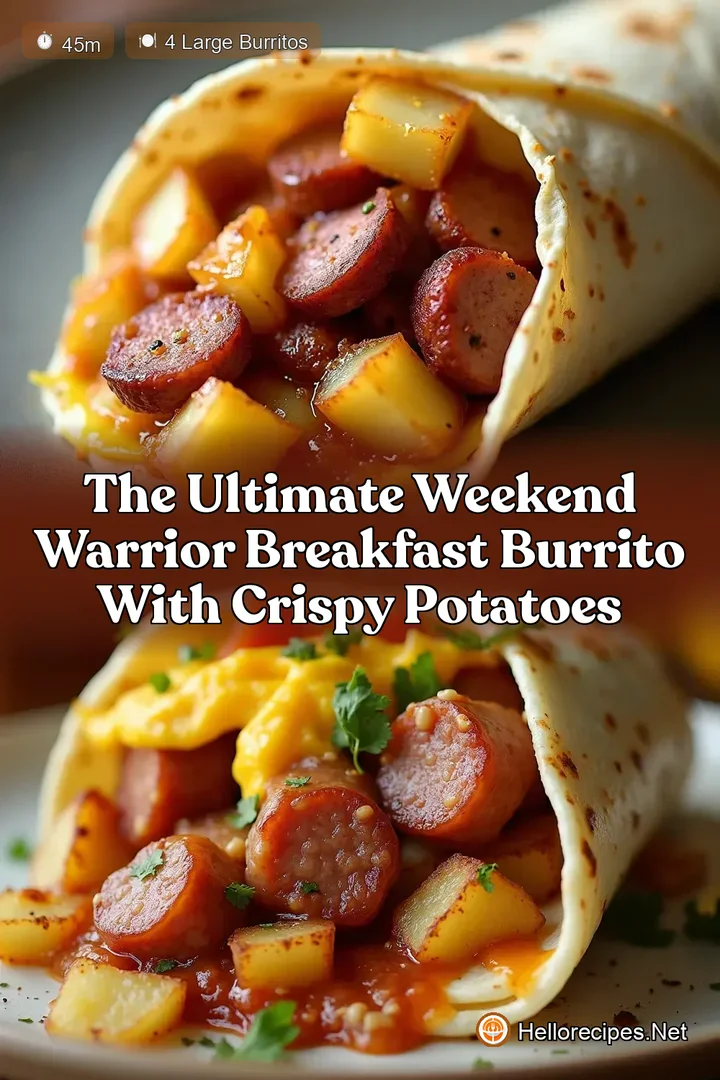 The Ultimate Weekend Warrior Breakfast Burrito with Crispy Potatoes