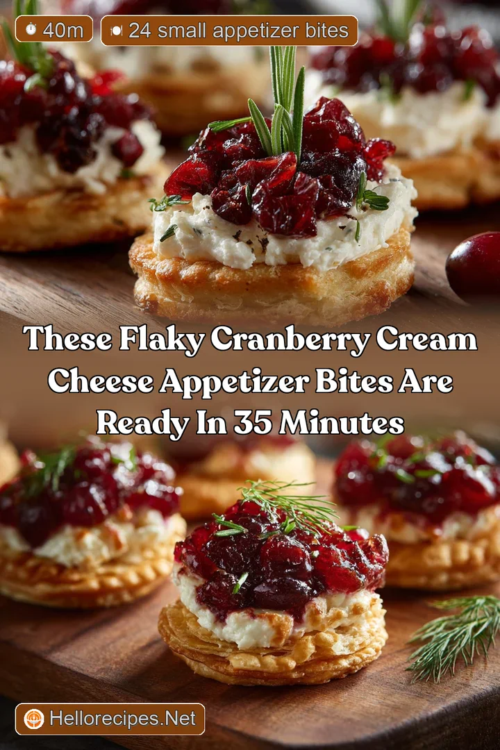 These Flaky Cranberry Cream Cheese Appetizer Bites are Ready in 35 Minutes
