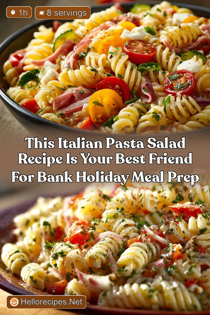 This Italian Pasta Salad Recipe is Your Best Friend for Bank Holiday Meal Prep