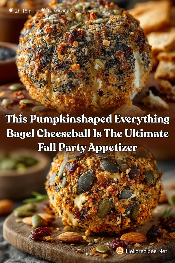 This PumpkinShaped Everything Bagel Cheeseball is the Ultimate Fall Party Appetizer