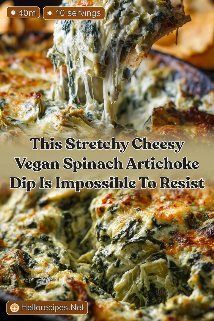 This Stretchy Cheesy Vegan Spinach Artichoke Dip is Impossible to Resist