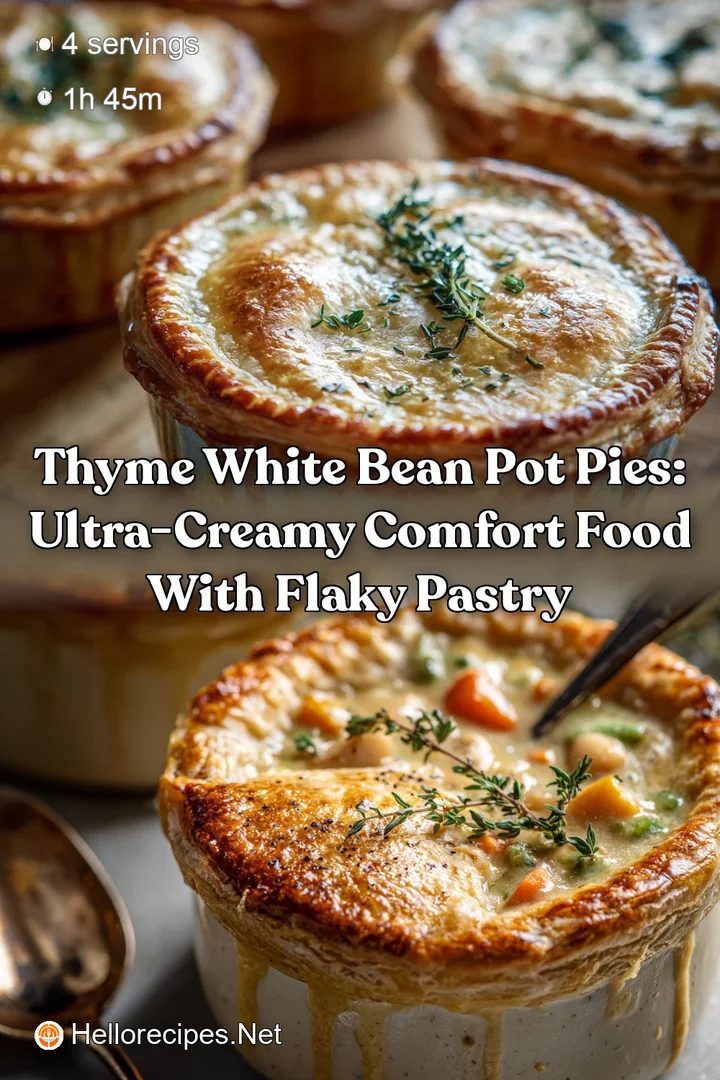 Thyme White Bean Pot Pies: Ultra-Creamy Comfort Food with Flaky Pastry