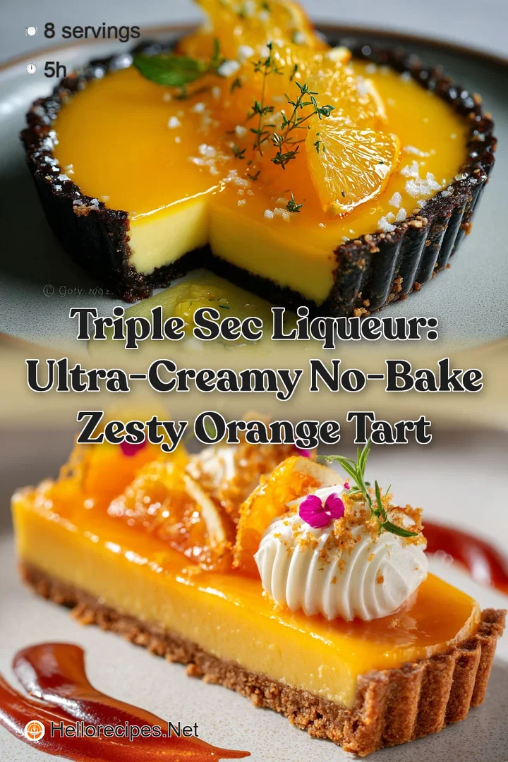 Triple Sec Liqueur: Ultra-Creamy No-Bake Zesty Orange Tart