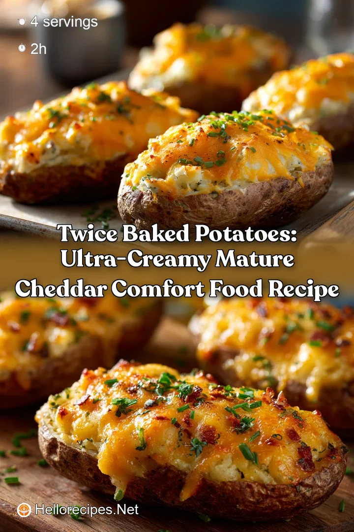 Twice Baked Potatoes: Ultra-Creamy Mature Cheddar Comfort Food Recipe