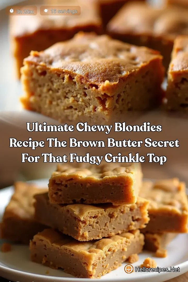 Ultimate Chewy Blondies Recipe The Brown Butter Secret for That Fudgy Crinkle Top