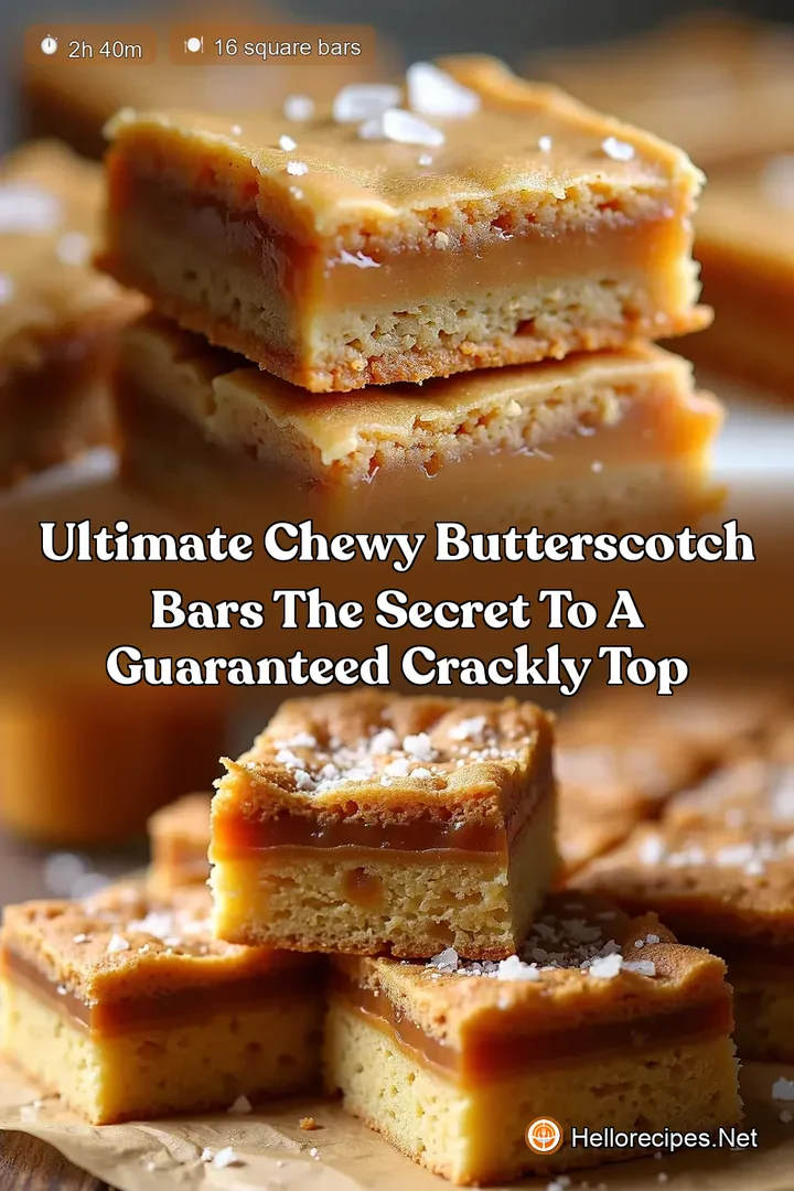 Ultimate Chewy Butterscotch Bars The Secret to a Guaranteed Crackly Top