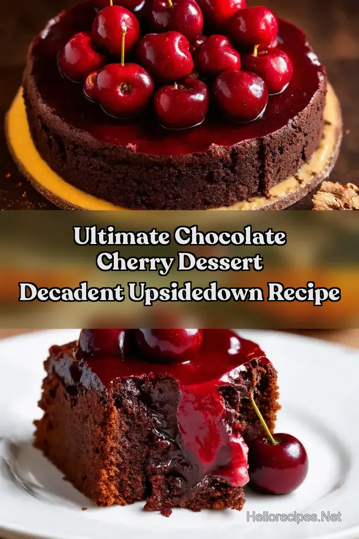 Ultimate Chocolate Cherry Dessert Decadent UpsideDown Recipe