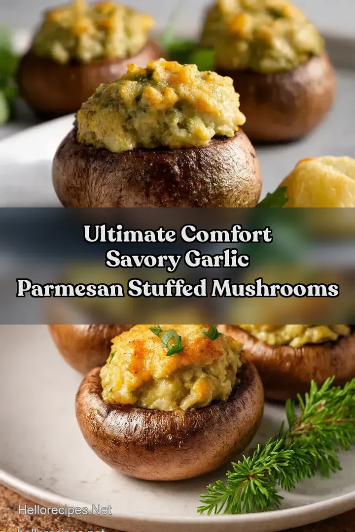 Ultimate Comfort Savory Garlic Parmesan Stuffed Mushrooms