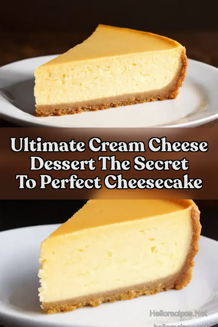 Ultimate Cream Cheese Dessert The Secret to Perfect Cheesecake