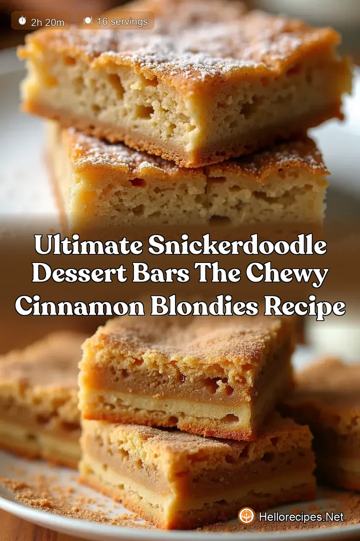 Ultimate Snickerdoodle Dessert Bars The Chewy Cinnamon Blondies Recipe
