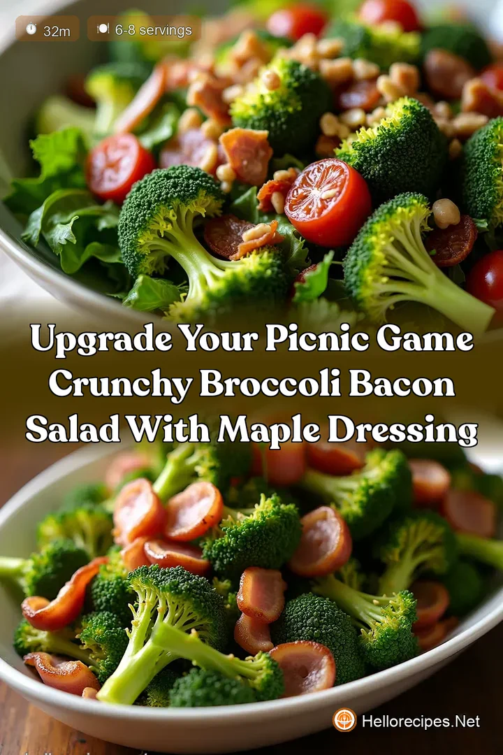 Upgrade Your Picnic Game Crunchy Broccoli Bacon Salad with Maple Dressing