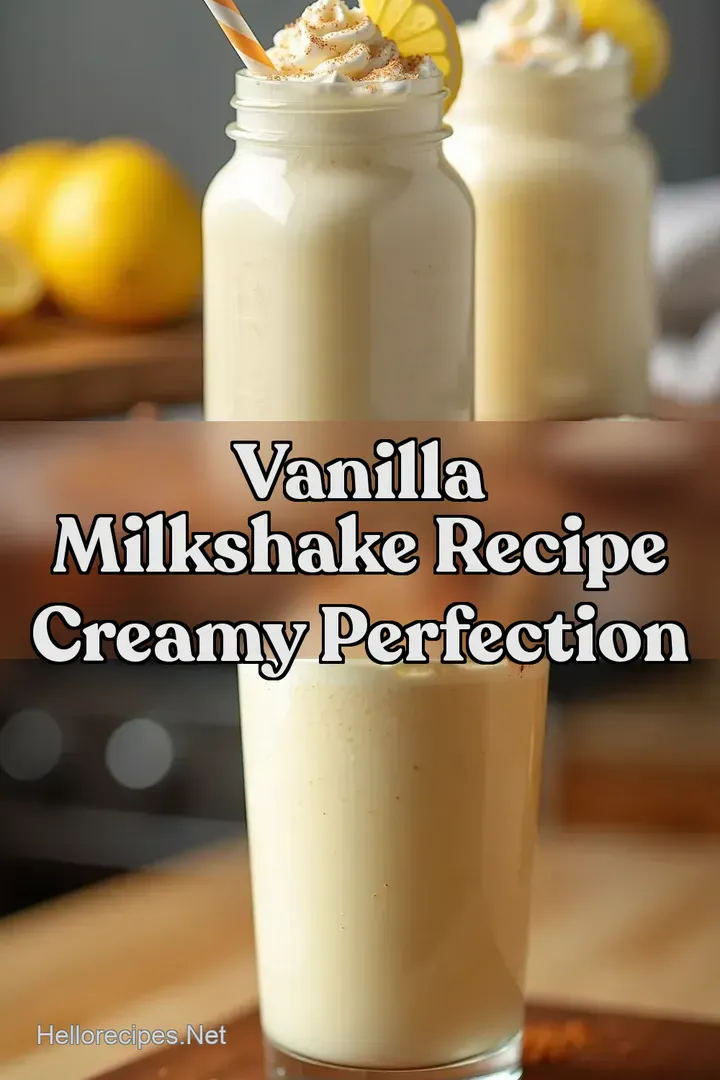 Vanilla Milkshake Recipe Creamy Perfection