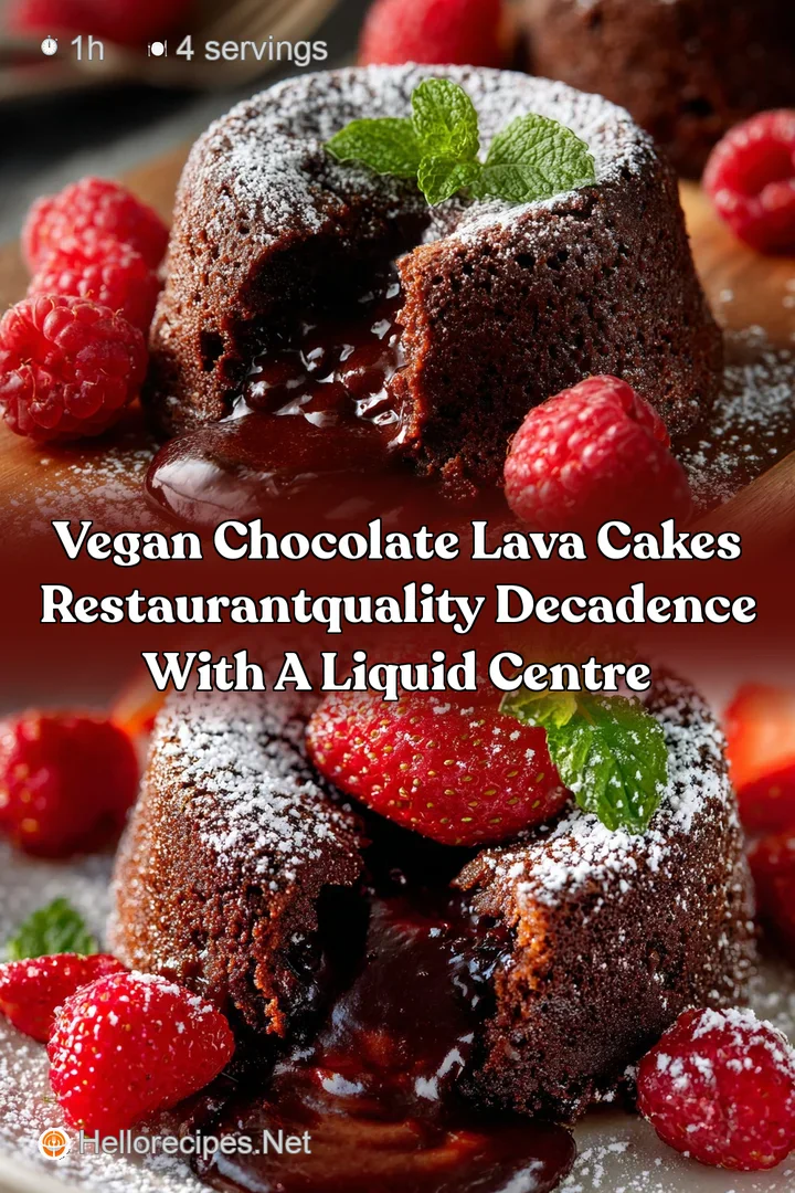 Vegan Chocolate Lava Cakes RestaurantQuality Decadence with a Liquid Centre