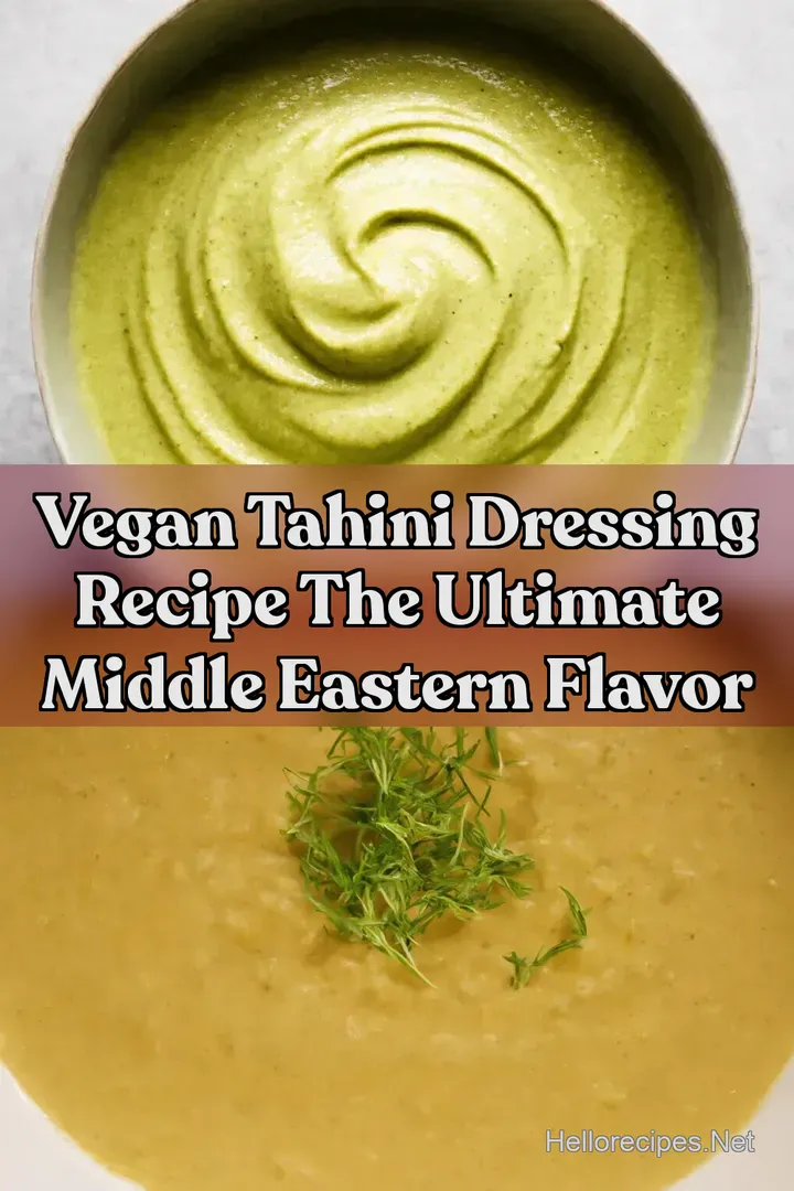 Vegan tahini dressing Recipe The Ultimate Middle Eastern Flavor
