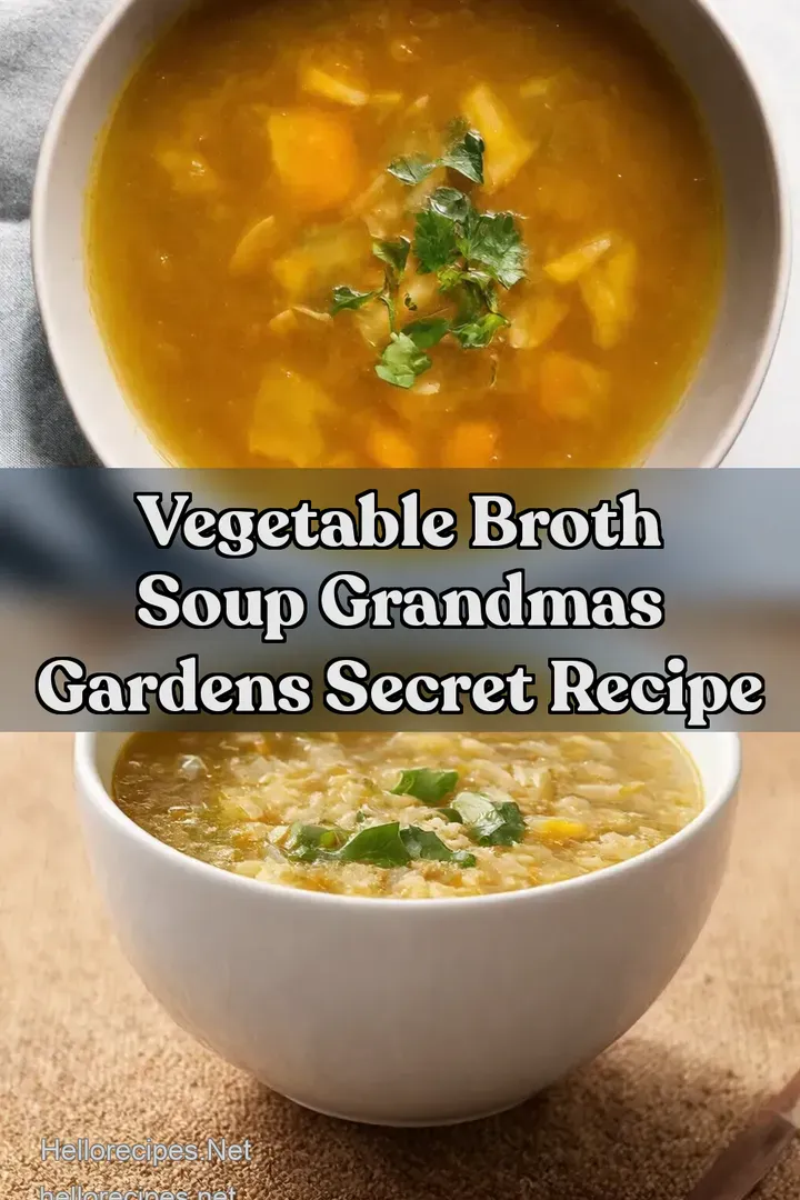 Vegetable Broth Soup Grandmas Gardens Secret Recipe