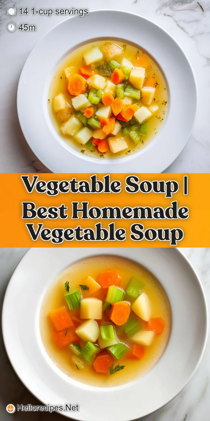 Macro shot of glistening orange carrots and bright green peas floating in a shimmering, herb-infused vegetable broth.