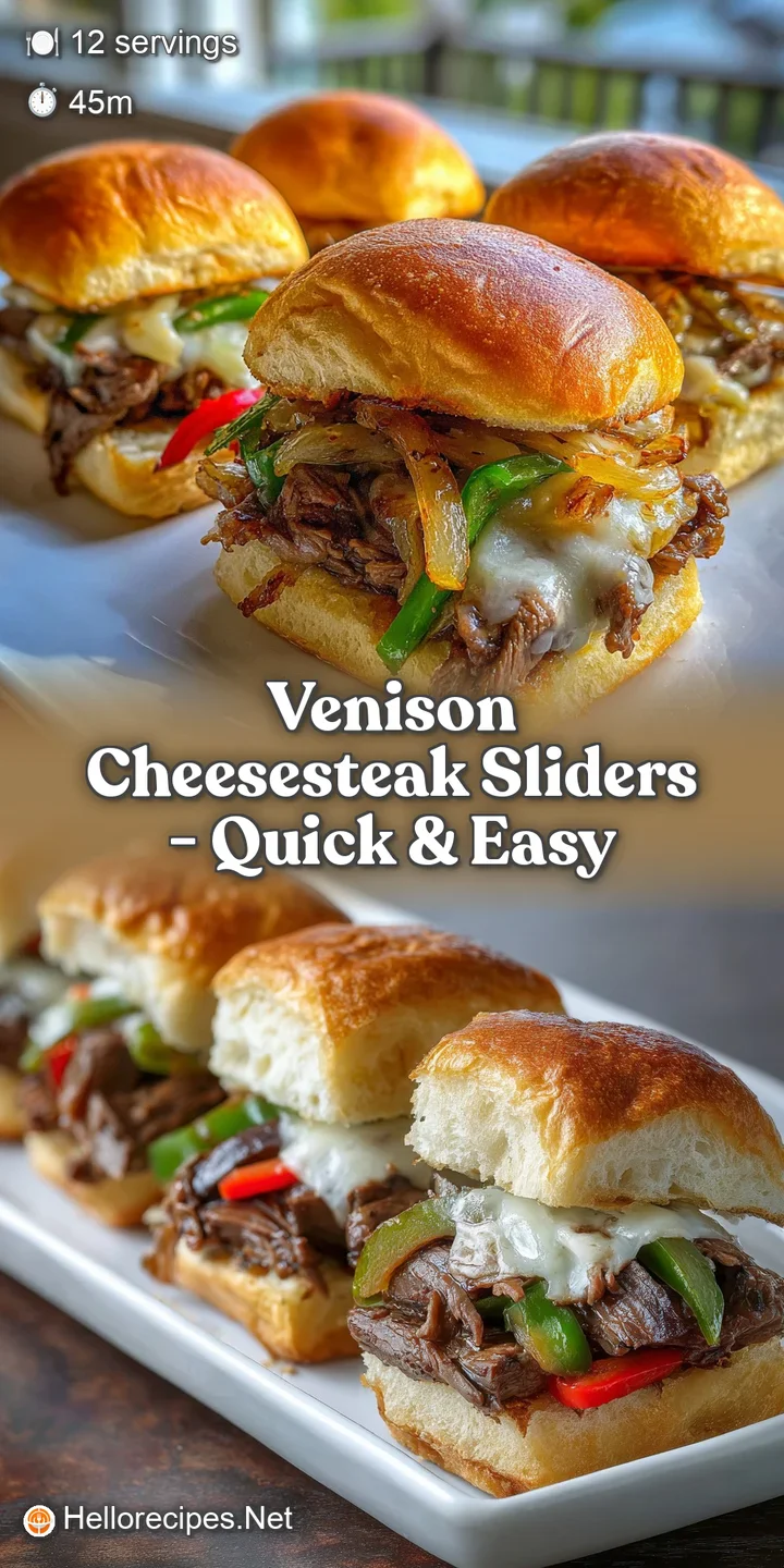 Close-up of a juicy venison cheesesteak slider, melted cheese glistening, showcasing the savory filling.