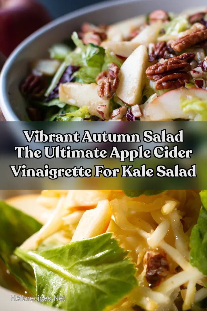 Vibrant Autumn Salad The Ultimate Apple Cider Vinaigrette for Kale Salad