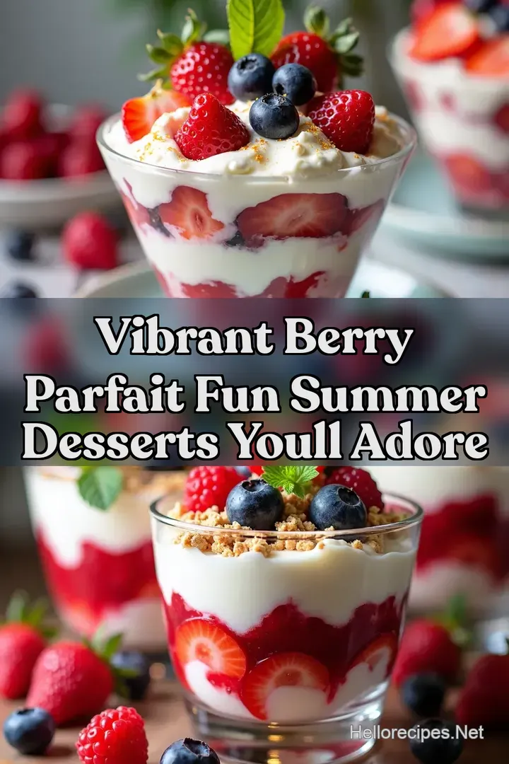 Vibrant Berry Parfait Fun Summer Desserts Youll Adore