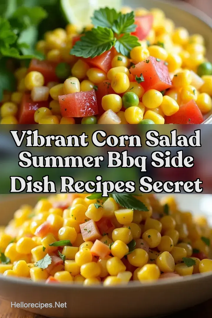 Vibrant Corn Salad Summer BBQ Side Dish Recipes Secret