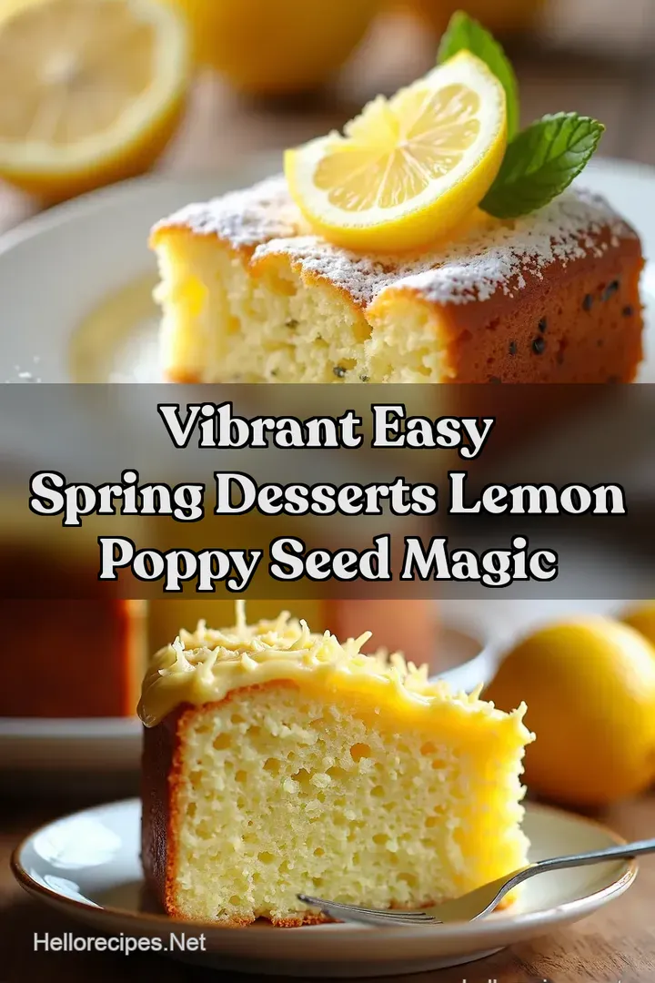 Vibrant Easy Spring Desserts Lemon Poppy Seed Magic