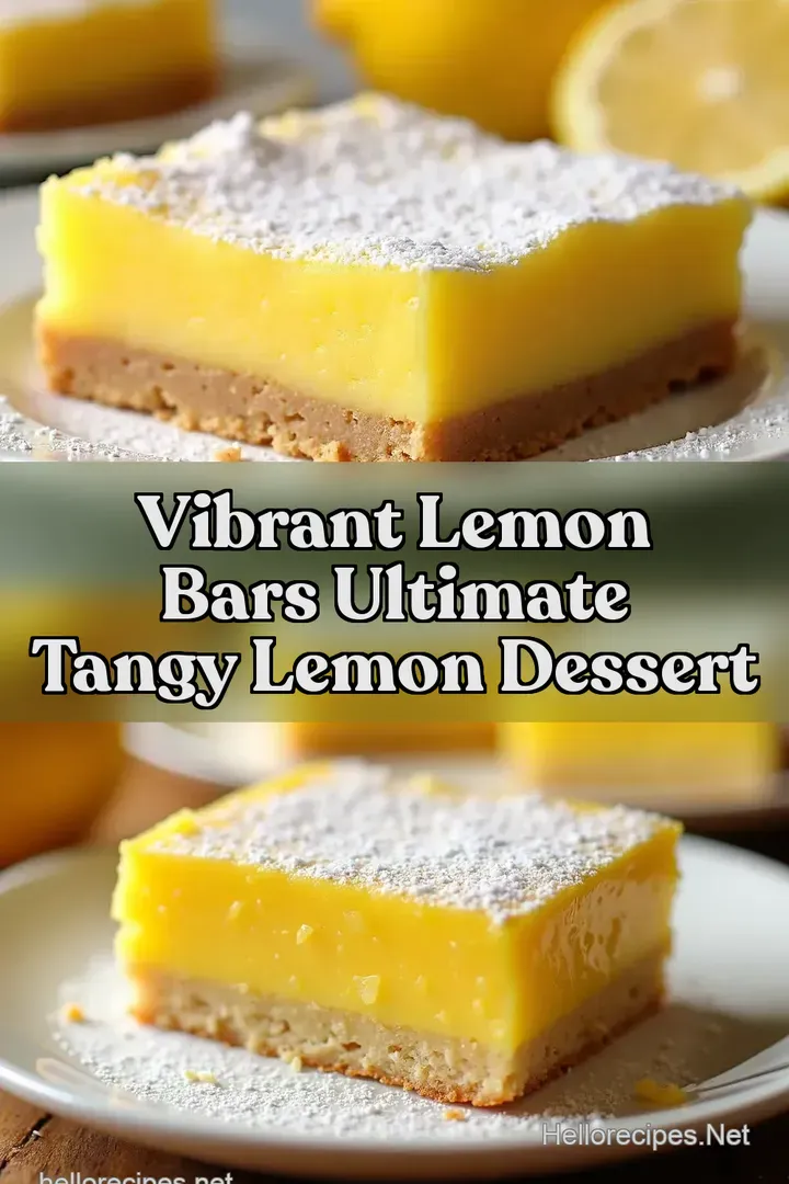 Vibrant Lemon Bars Ultimate Tangy Lemon Dessert