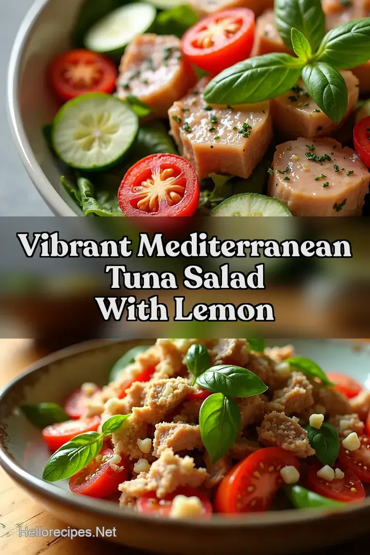 Vibrant Mediterranean Tuna Salad With Lemon