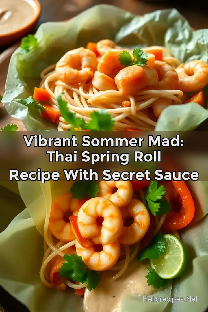 Vibrant Sommer Mad: Thai Spring Roll Recipe with Secret Sauce