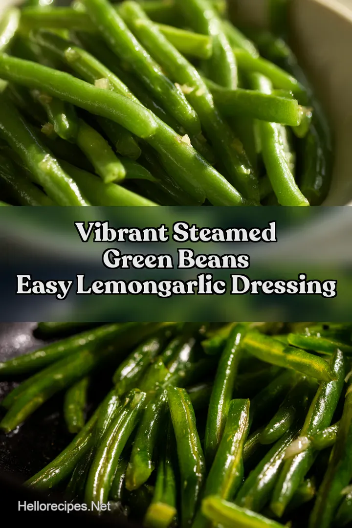 Vibrant Steamed Green Beans Easy LemonGarlic Dressing
