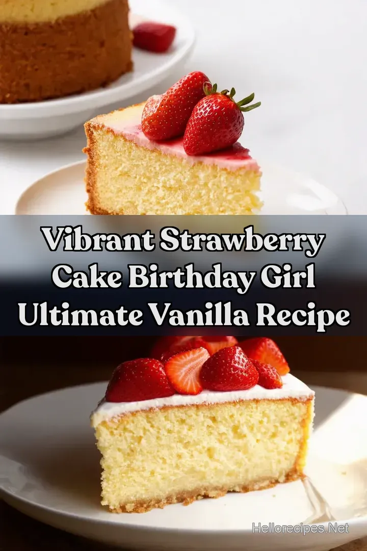 Vibrant Strawberry Cake Birthday Girl Ultimate Vanilla Recipe
