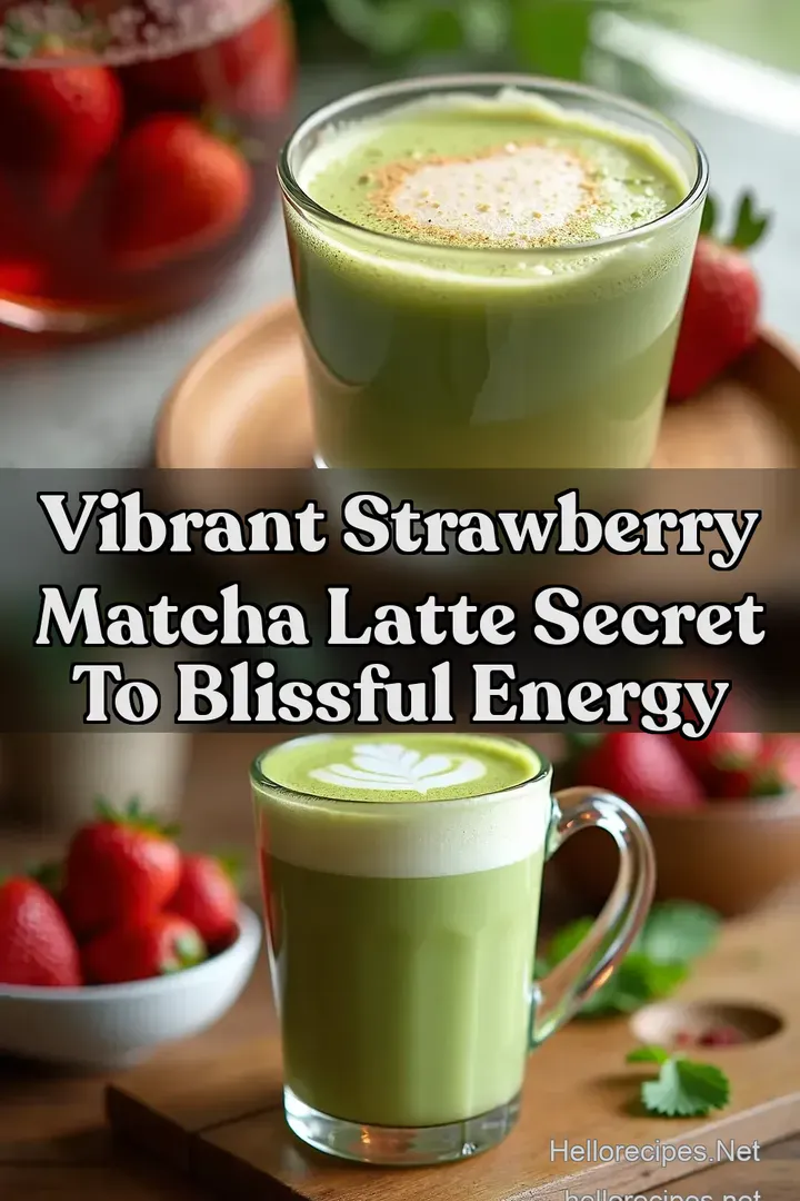 Vibrant Strawberry Matcha Latte Secret to Blissful Energy
