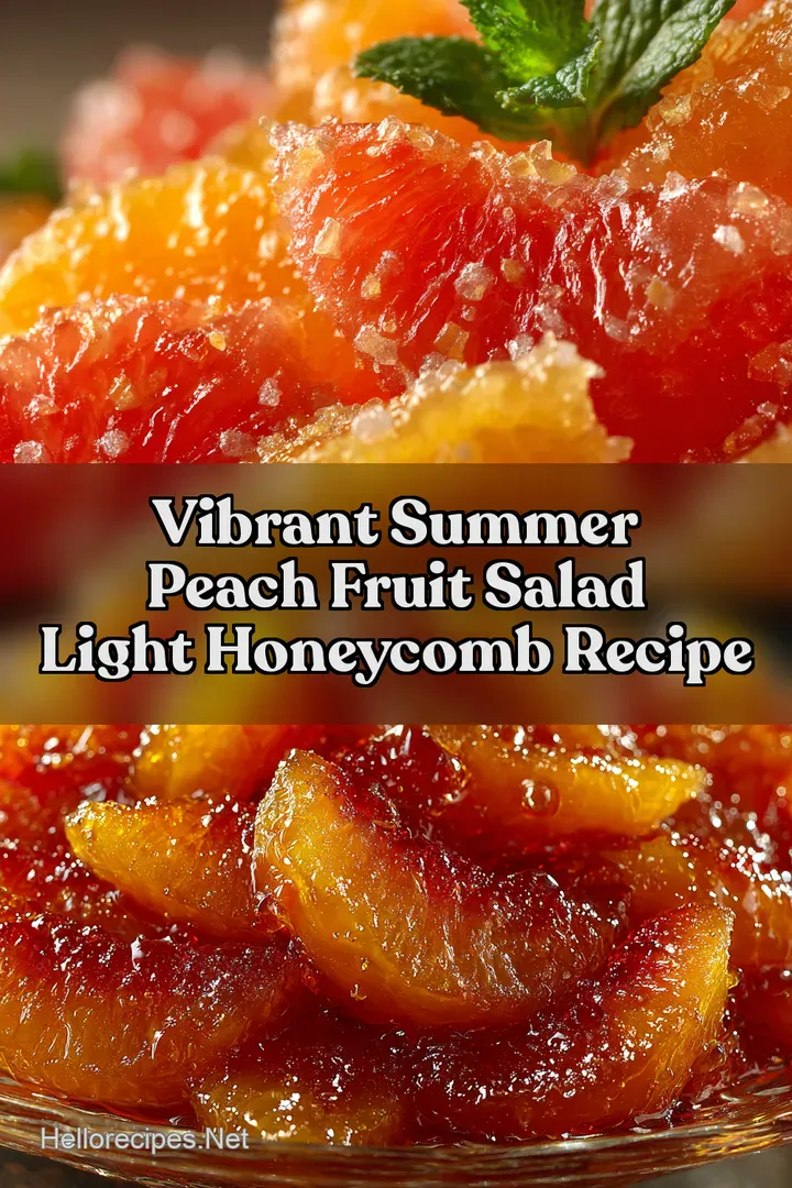 Vibrant Summer Peach Fruit Salad Light Honeycomb Recipe