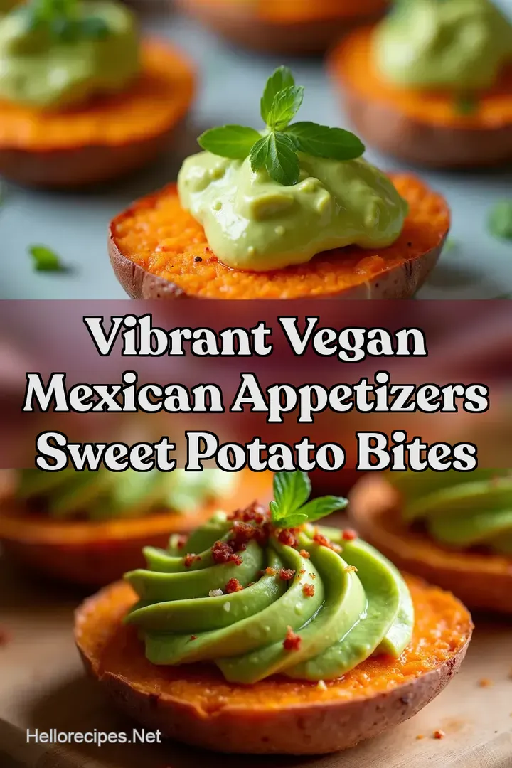 Vibrant Vegan Mexican Appetizers Sweet Potato Bites