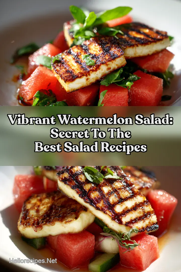 Vibrant Watermelon Salad: Secret To The Best Salad Recipes : PIN FOR LATER Vibrant Watermelon Salad: Secret To The Best Salad Recipes