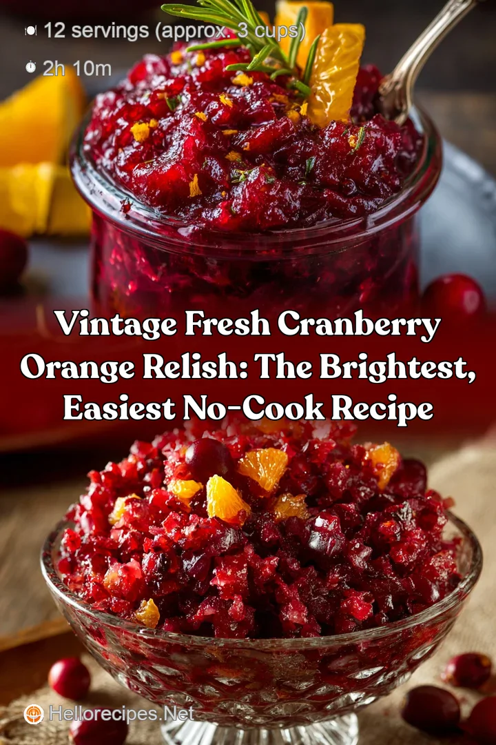 Vintage Fresh Cranberry Orange Relish: The Brightest Easiest No-Cook Recipe