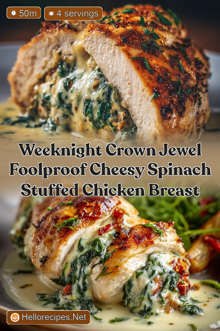 Weeknight Crown Jewel Foolproof Cheesy Spinach Stuffed Chicken Breast
