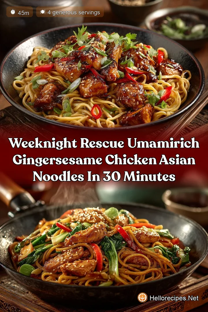 Weeknight Rescue UmamiRich GingerSesame Chicken Asian Noodles in 30 Minutes
