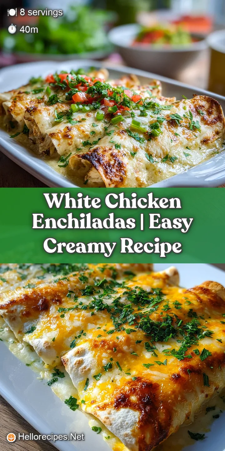 Close-up: Creamy white sauce coats a cheesy enchilada oozing with filling, tempting with a rich, flavorful experience.