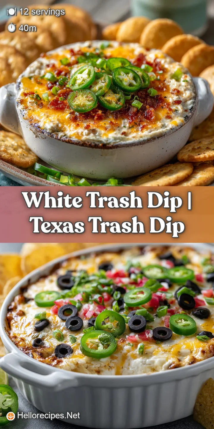 Close-up of creamy, indulgent dip with visible layers. Caramel ribbons and pretzel pieces sit on top of the white confection.