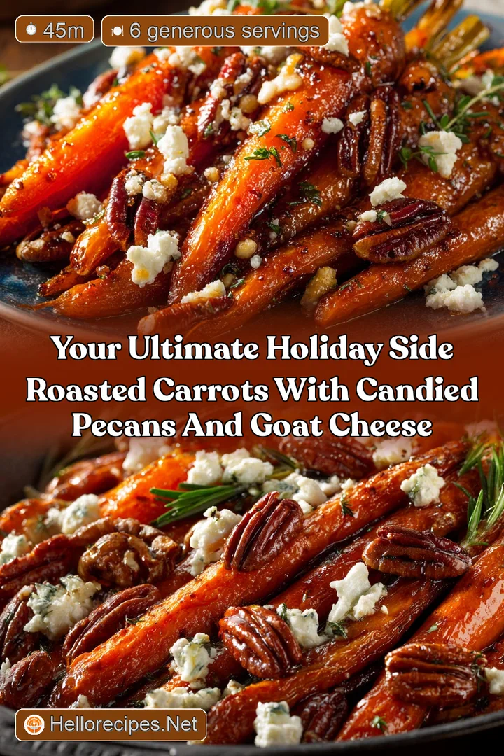 Your Ultimate Holiday Side Roasted Carrots with Candied Pecans and Goat Cheese
