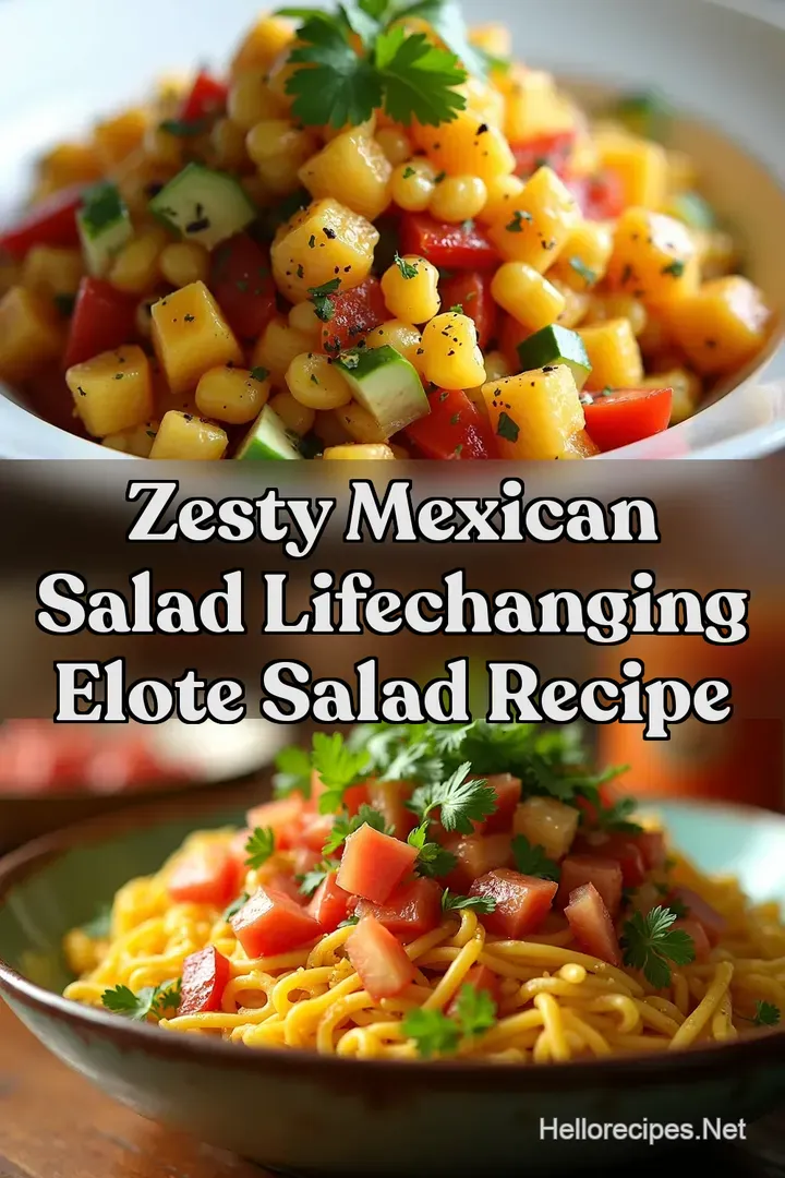Zesty Mexican Salad LifeChanging Elote Salad Recipe