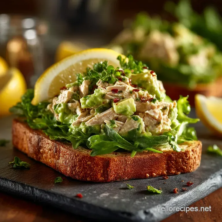 The Notsoguilty Green Goddess Tuna Salad Mayofree Ready in a Jiffy presentation