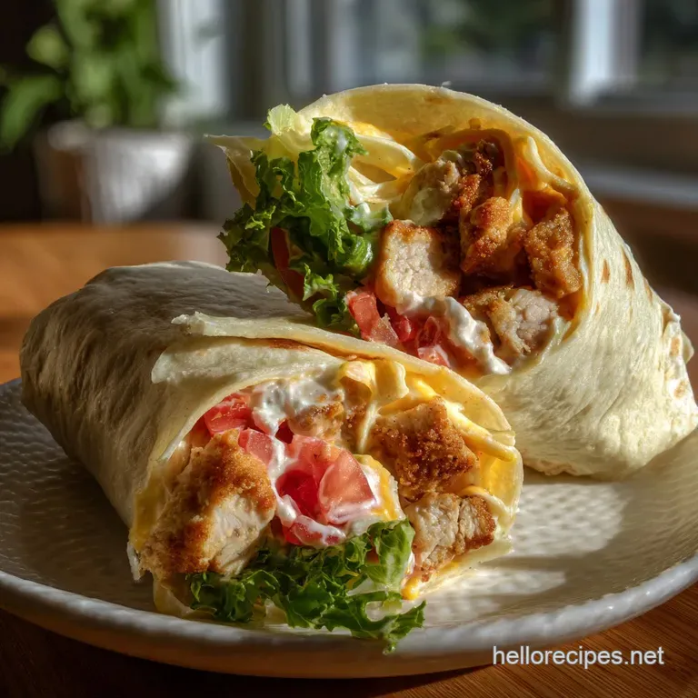Best 15-Minute Chicken Ranch Wrap Recipe presentation