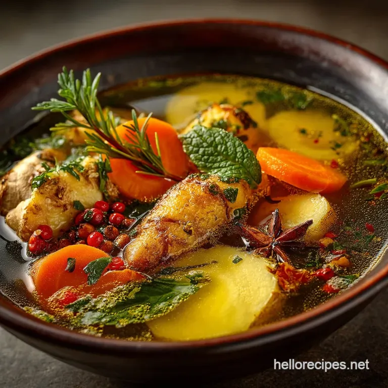 The Chefs Golden Elixir Nourishing Turmeric and Ginger Bone Broth Tonic