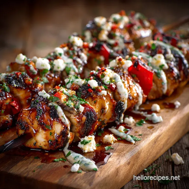 4Th of July Recipes: Yankee Doodle Dandy Chicken Kebabs for Your Cookout presentation